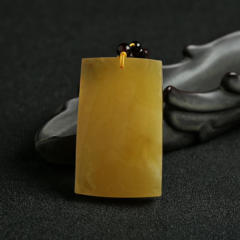 蜜蜡龙牌吊坠-红掌柜