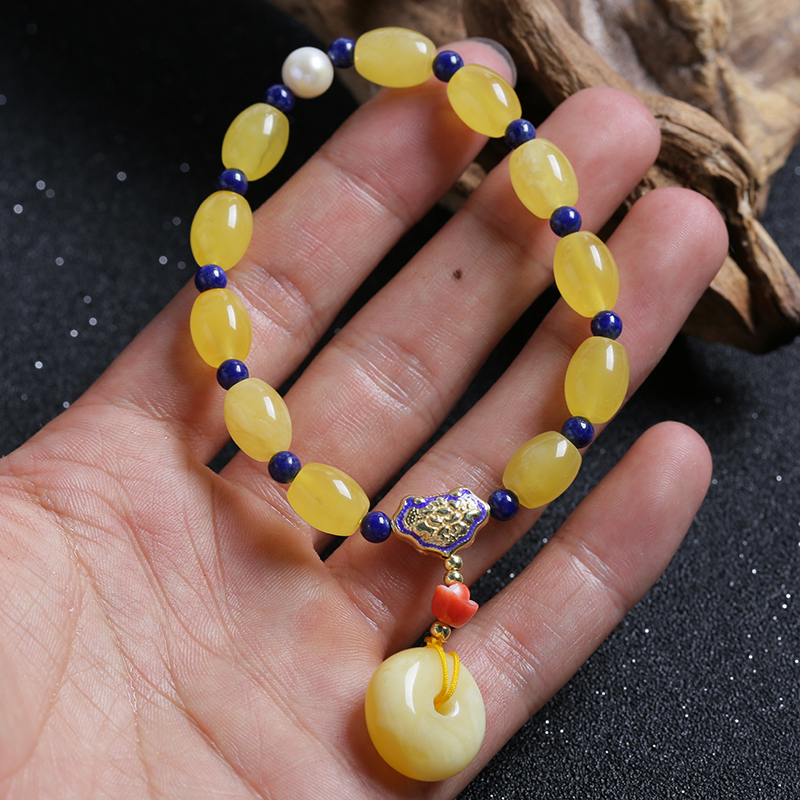 蜜蜡手链-红掌柜珠宝