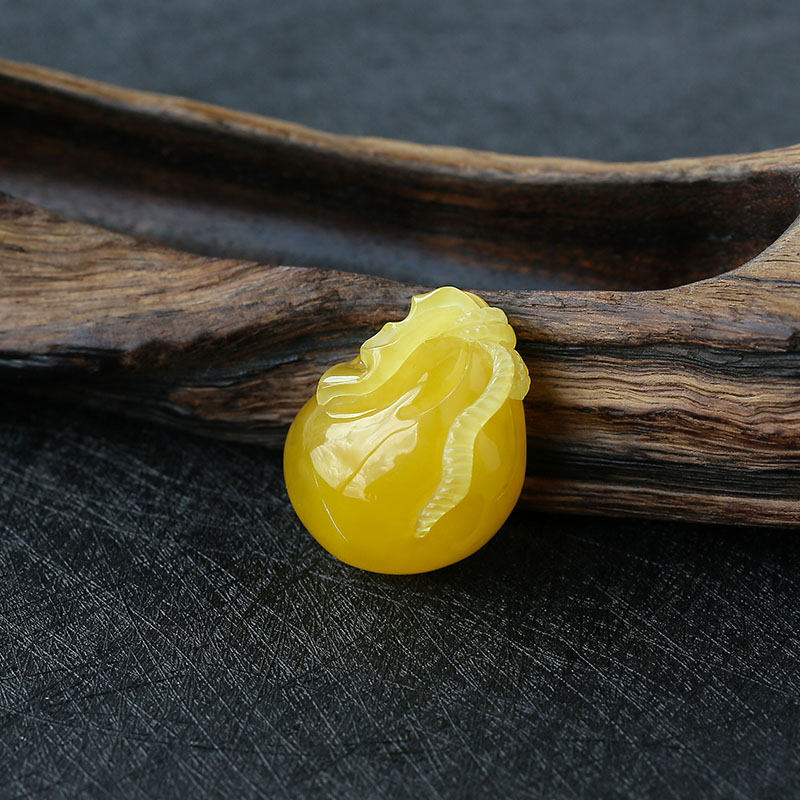 天然鸡油黄蜜蜡钱袋 - 红掌柜