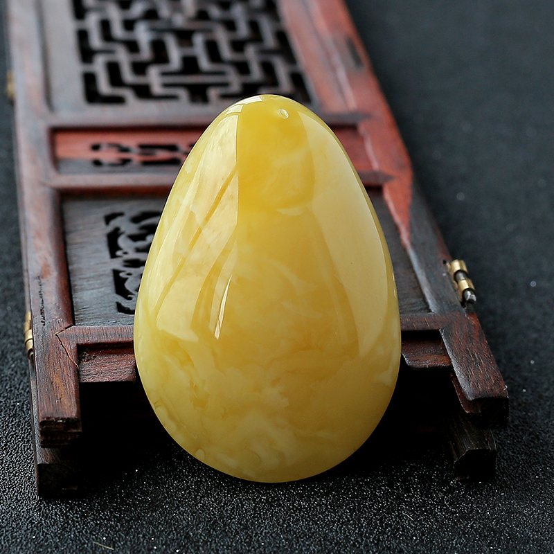 蜜蜡水滴吊坠 - 红掌柜珠宝