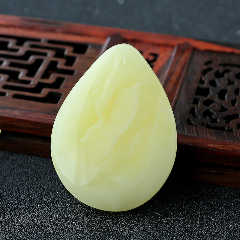 白花蜜蜜蜡挂坠 - 红掌柜珠宝