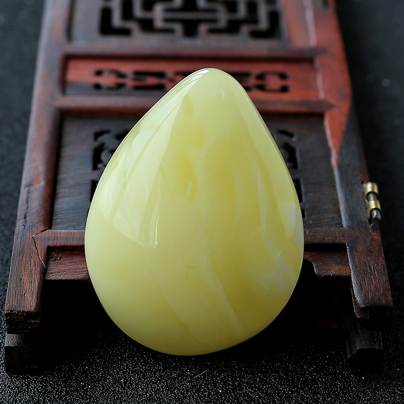 蜜蜡水滴吊坠 - 红掌柜珠宝