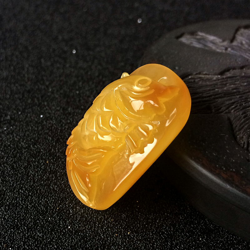 天然蜜蜡鱼吊坠-红掌柜珠宝