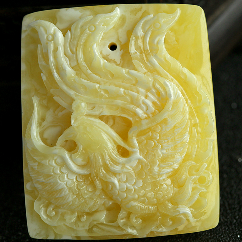 蜜蜡挂件-红掌柜