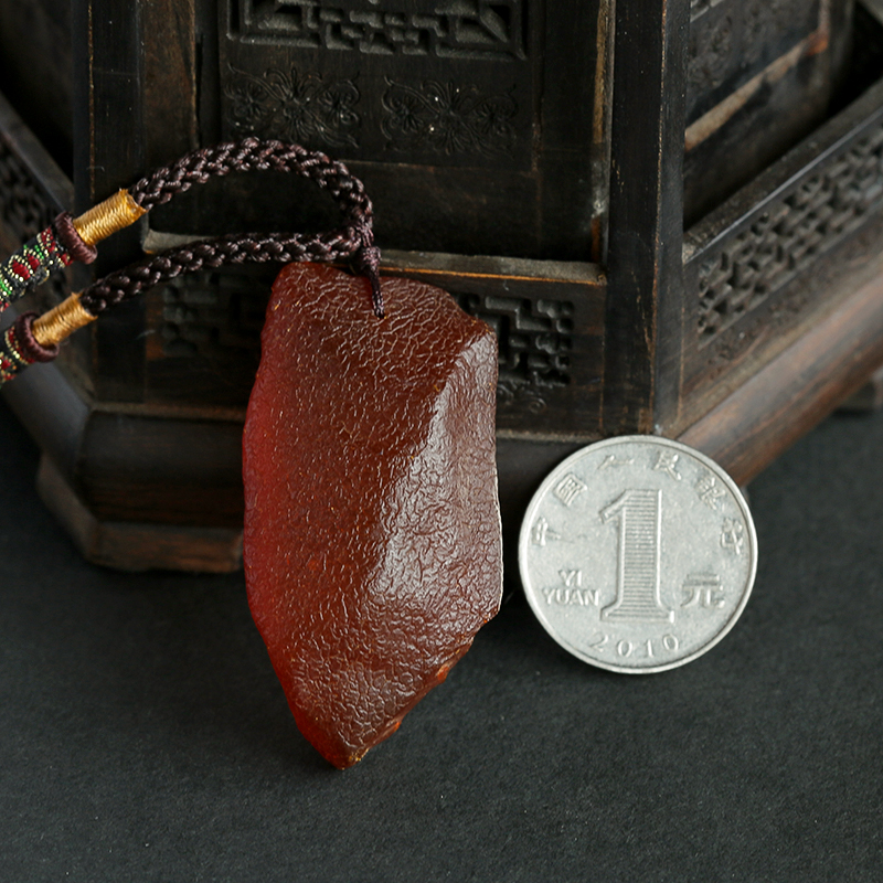 琥珀原石吊坠 - 红掌柜珠宝