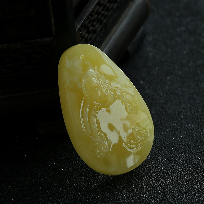 蜜蜡吊坠-红掌柜珠宝