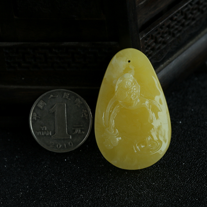 波罗的海蜜蜡一品清廉吊坠-红掌柜珠宝