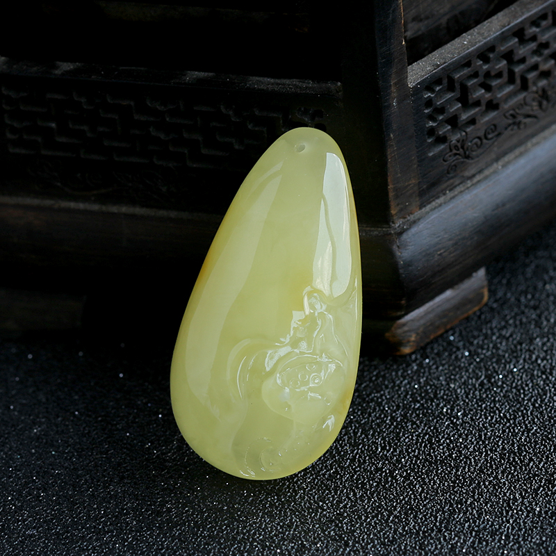 波罗的海天然蜜蜡一品清廉吊坠 - 红掌柜珠宝