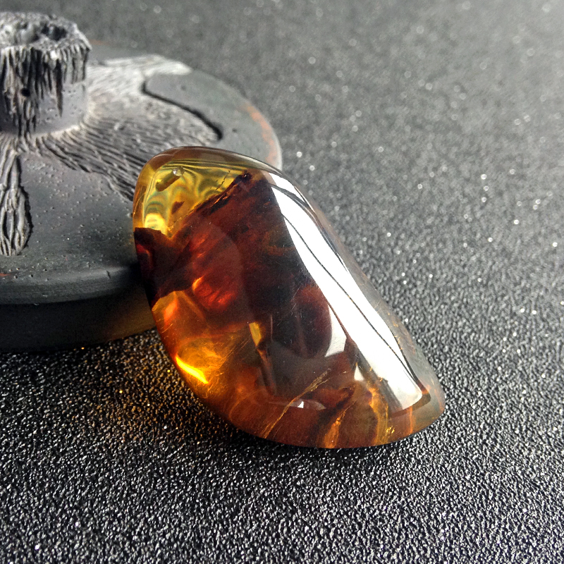 半根半珀吊坠-红掌柜珠宝