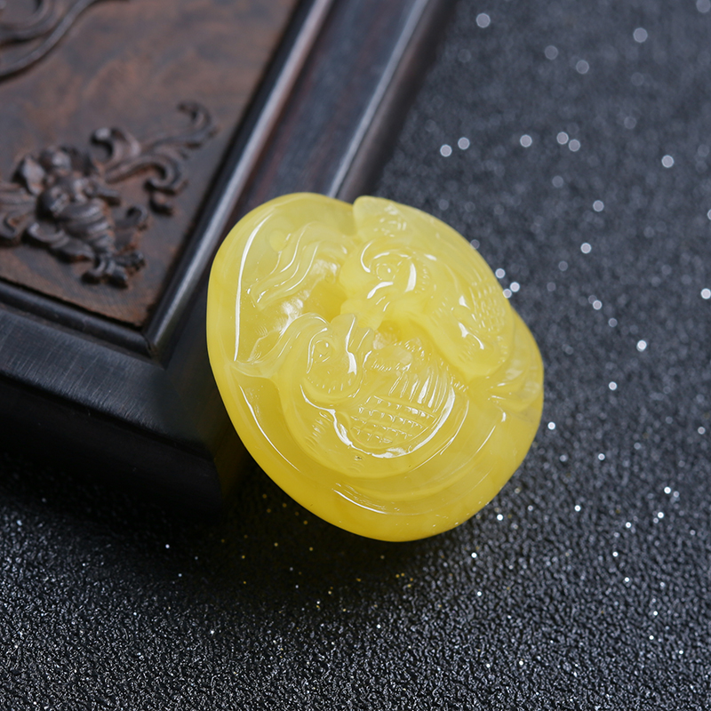 蜜蜡吊坠-红掌柜珠宝