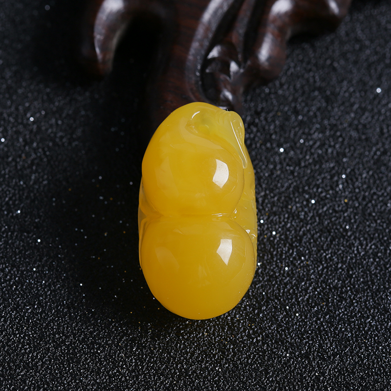 蜜蜡葫芦吊坠-红掌柜珠宝