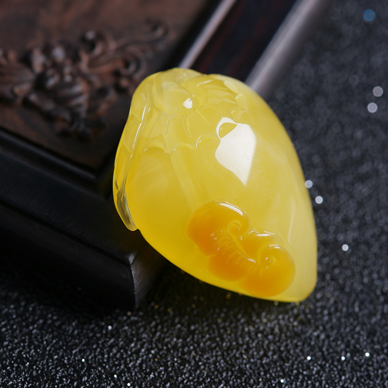 蜜蜡吊坠-红掌柜珠宝