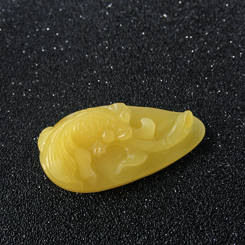 蜜蜡鱼吊坠-红掌柜珠宝