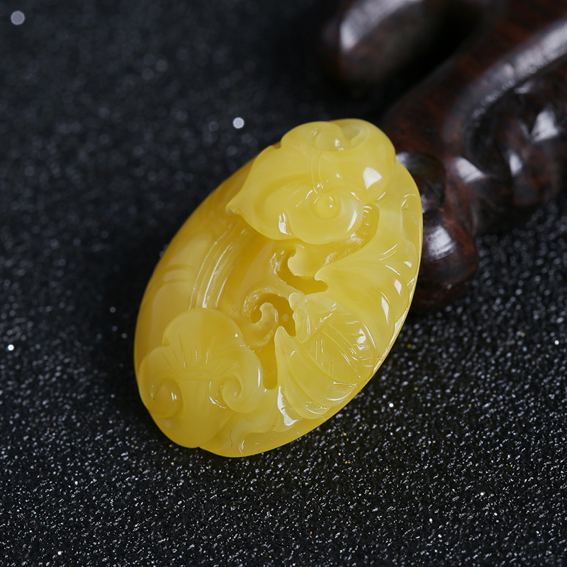 蜜蜡吊坠-红掌柜珠宝