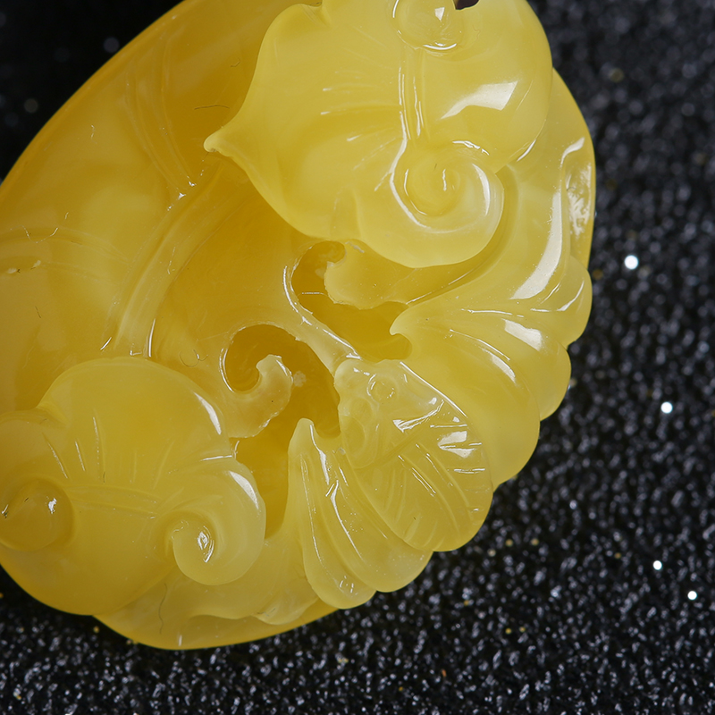 波罗的海蜜蜡吊坠-红掌柜珠宝