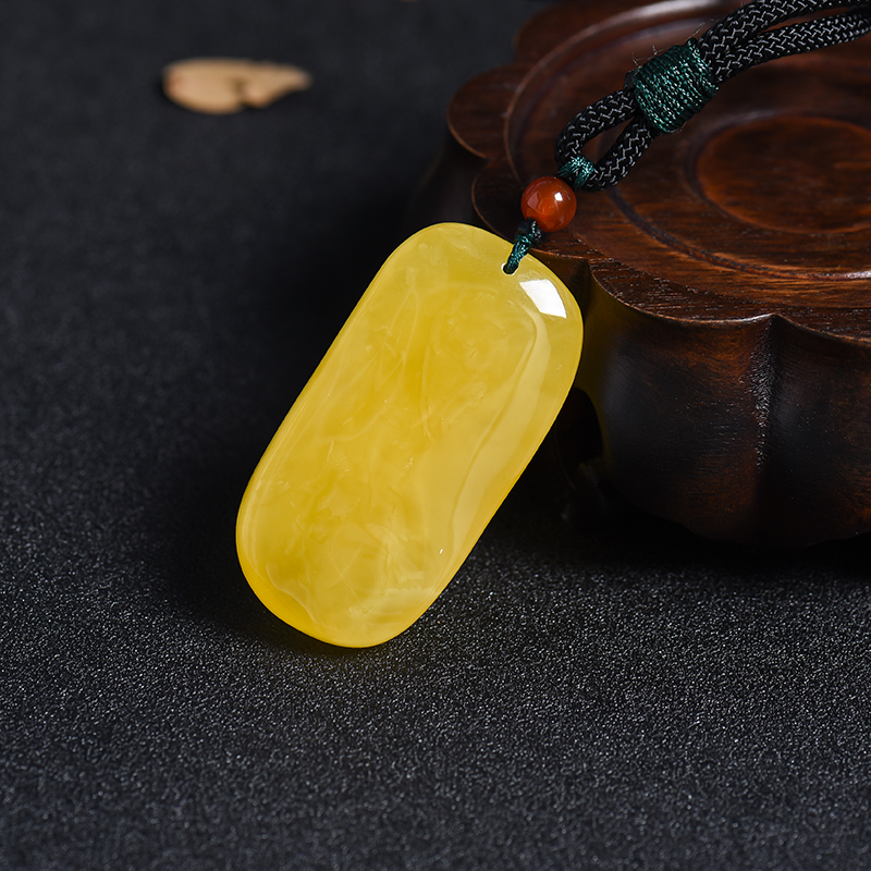 波罗的海天然蜜蜡吊坠-红掌柜