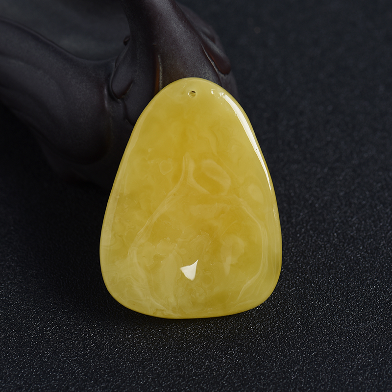 波罗的海鸡油黄蜜蜡吊坠-红掌柜