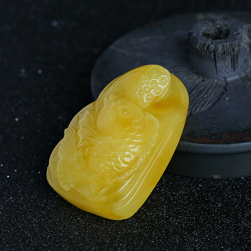 蜜蜡挂件-红掌柜