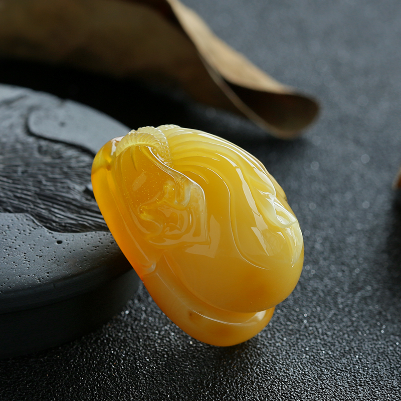 波罗的海蜜蜡钱袋吊坠-红掌柜