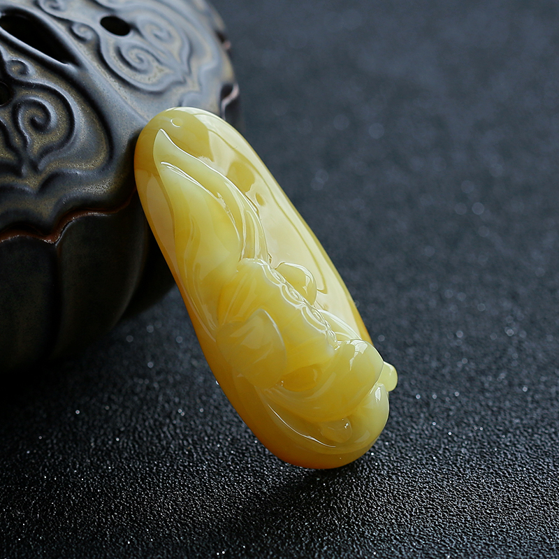 波罗的海蜜蜡一品清廉吊坠-红掌柜