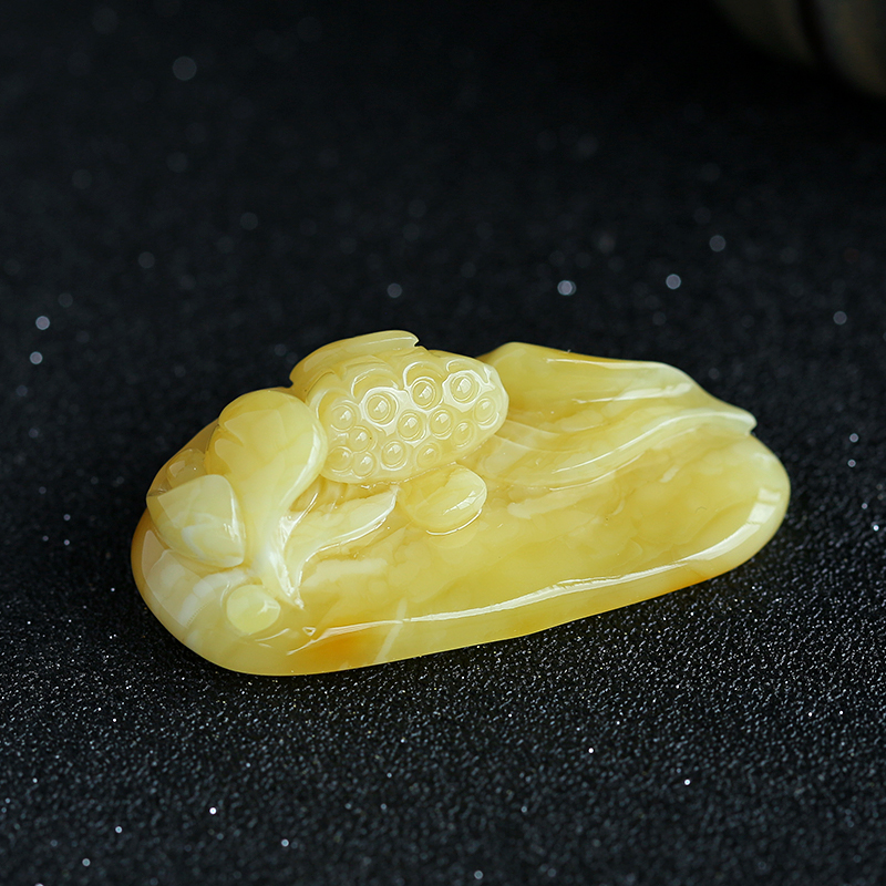 天然蜜蜡吊坠-红掌柜