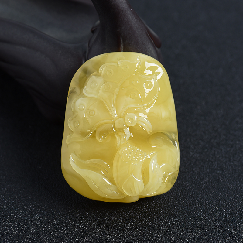 波罗的海天然蜜蜡一品清廉吊坠-红掌柜