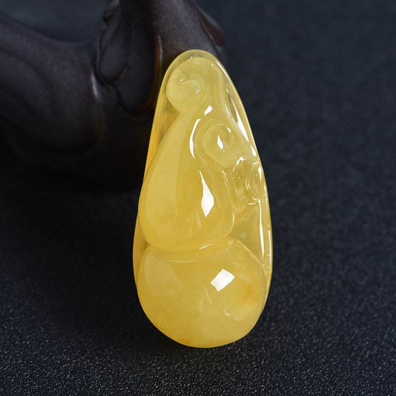 波罗的海天然蜜蜡葫芦吊坠-红掌柜