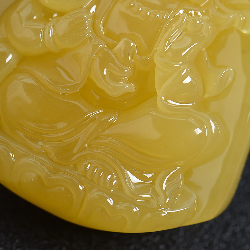 波罗的海天然蜜蜡观音吊坠 - 红掌柜