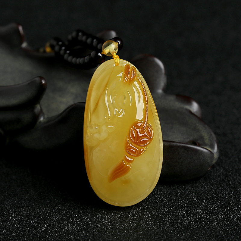 波罗的海天然蜜蜡钱袋吊坠-红掌柜