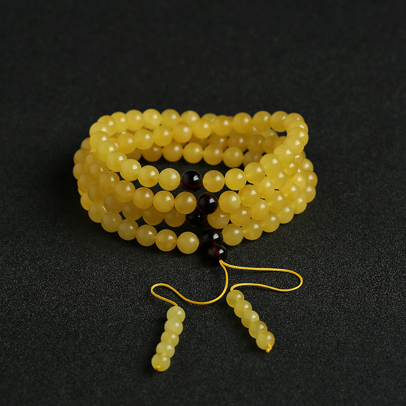 蜜蜡108佛珠-红掌柜