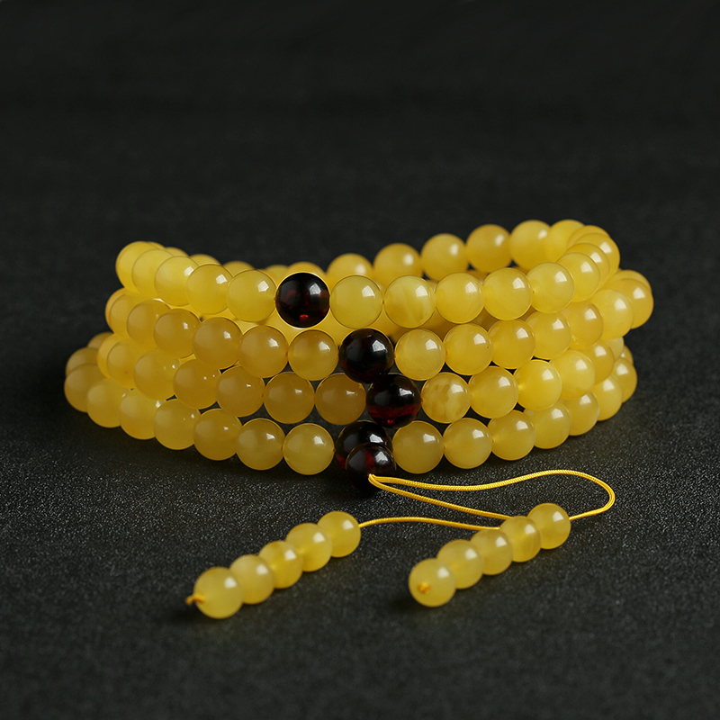 蜜蜡108佛珠-红掌柜