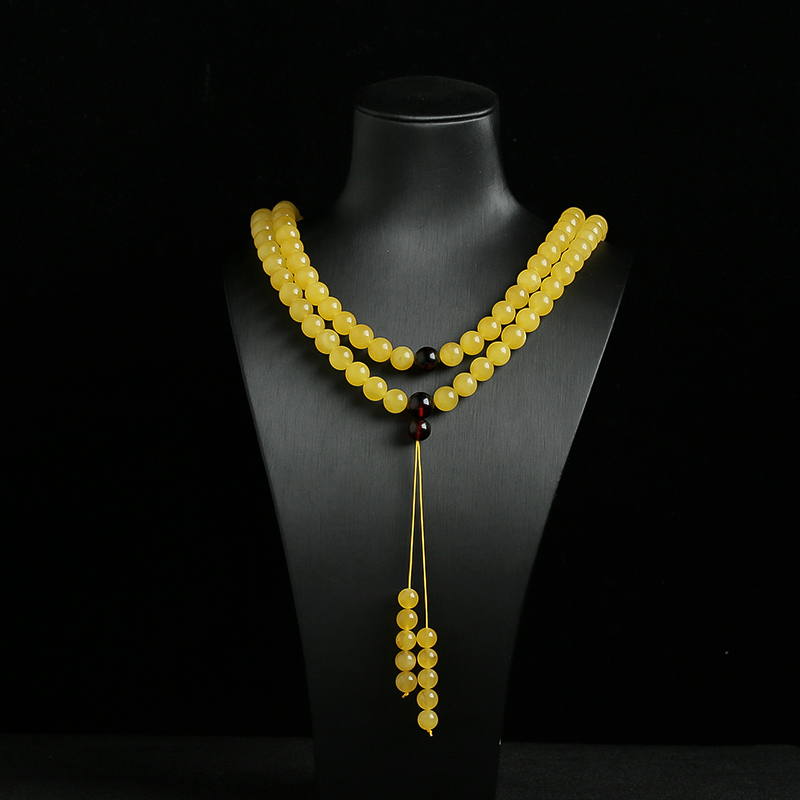 天然蜜蜡佛珠-红掌柜