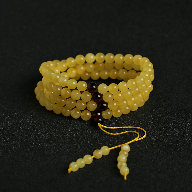 鸡油黄蜜蜡108-红掌柜