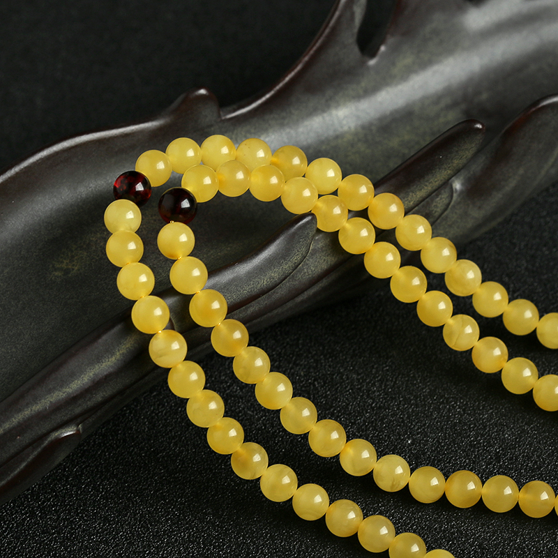 蜜蜡108佛珠-红掌柜