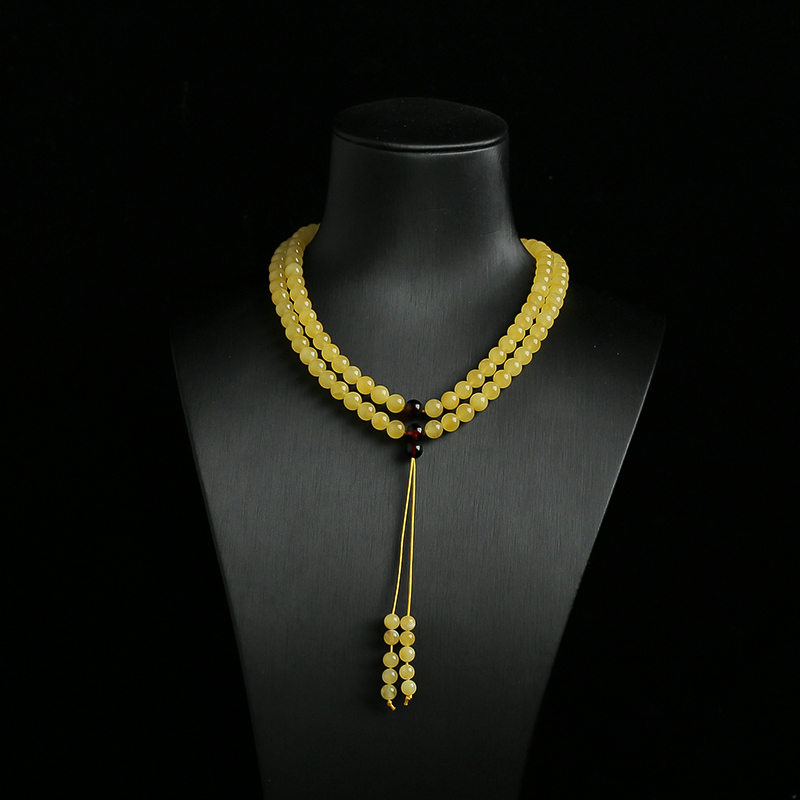 天然蜜蜡佛珠-红掌柜