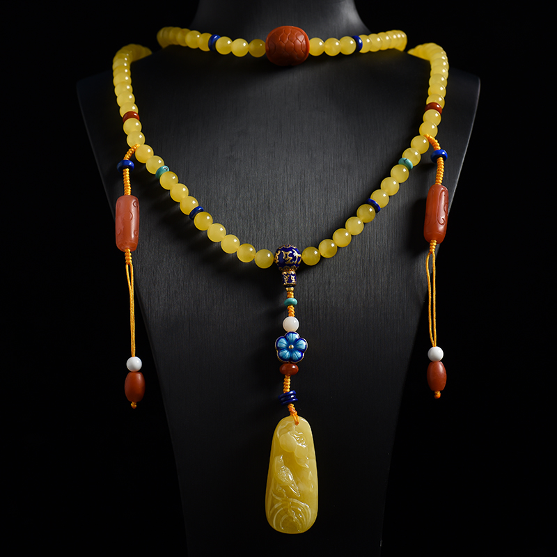 蜜蜡108佛珠-红掌柜