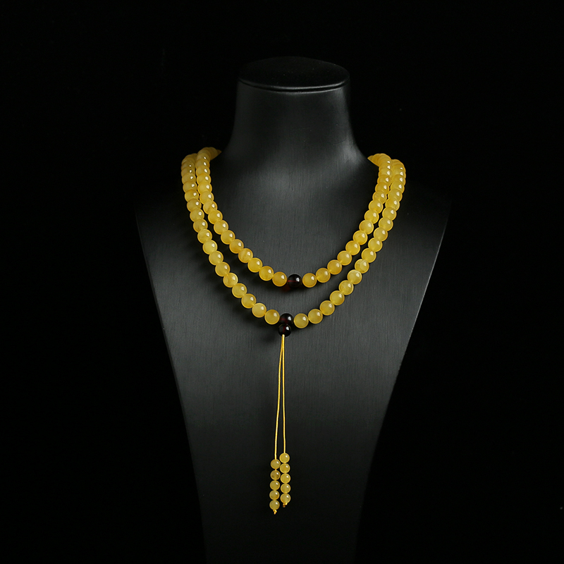 天然蜜蜡佛珠-红掌柜