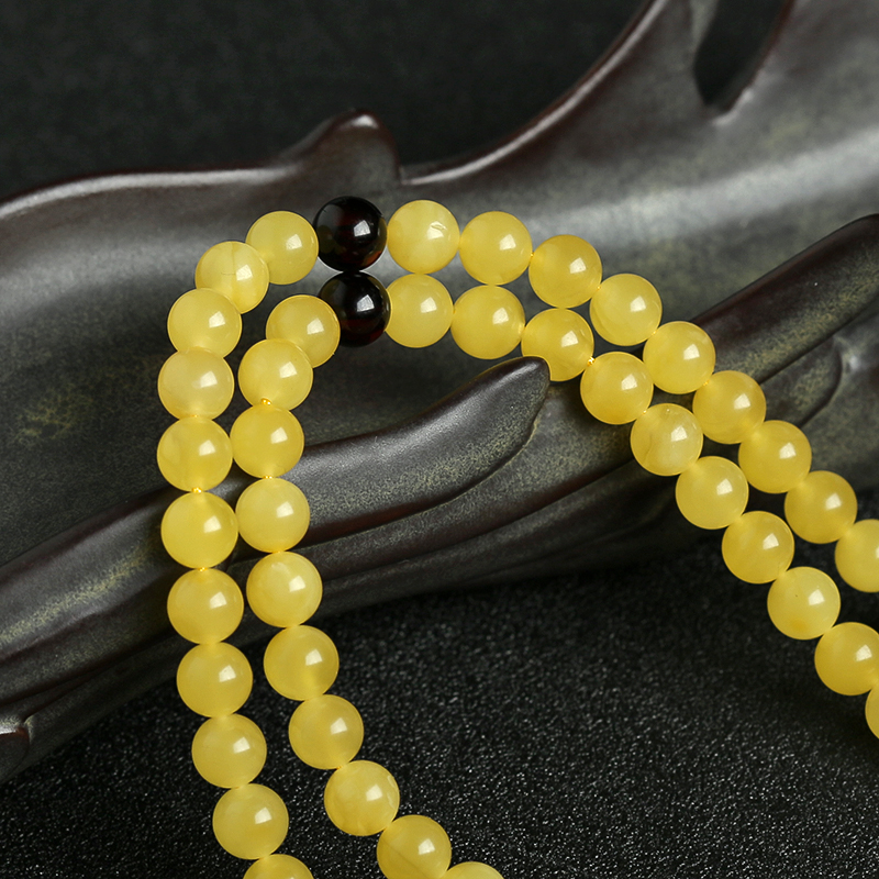 6.2mm波罗的海天然蜜蜡108佛珠手串-红掌柜