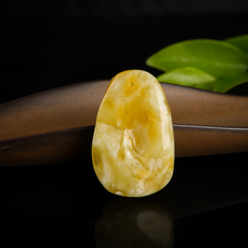 天然鸡油黄蜜蜡葫芦吊坠-红掌柜