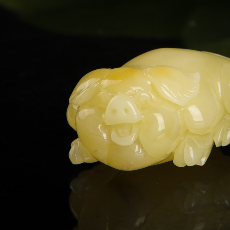 天然蜜蜡亥猪吊坠-红掌柜