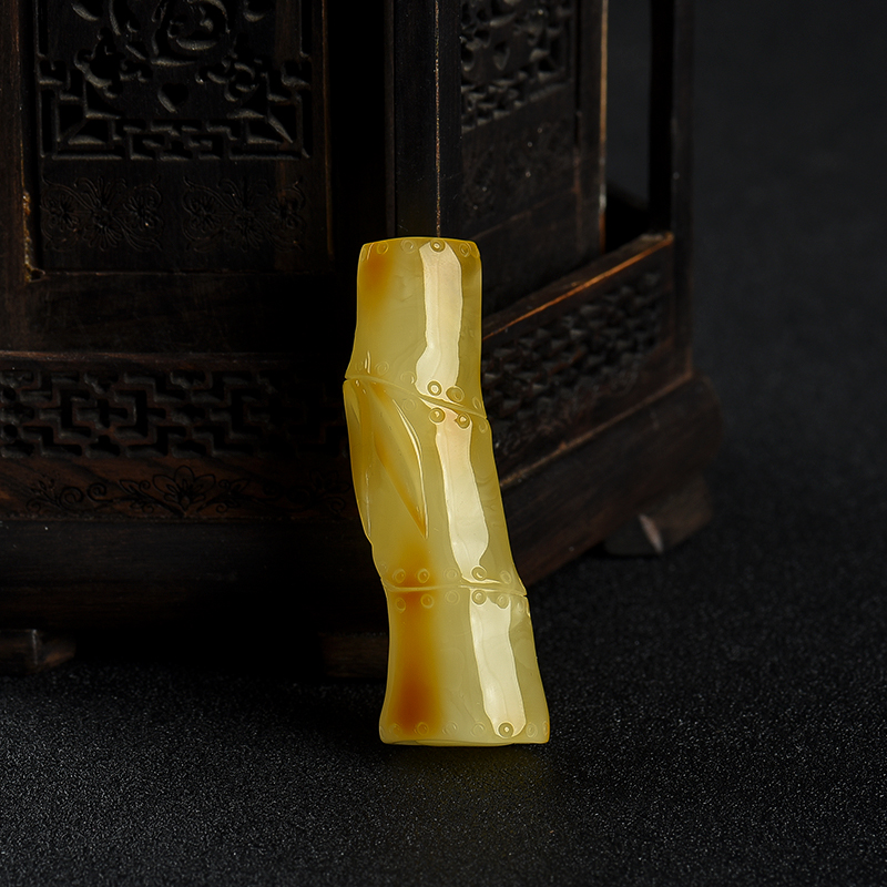 波罗的海天然俏色金绞蜜节节高吊坠-红掌柜