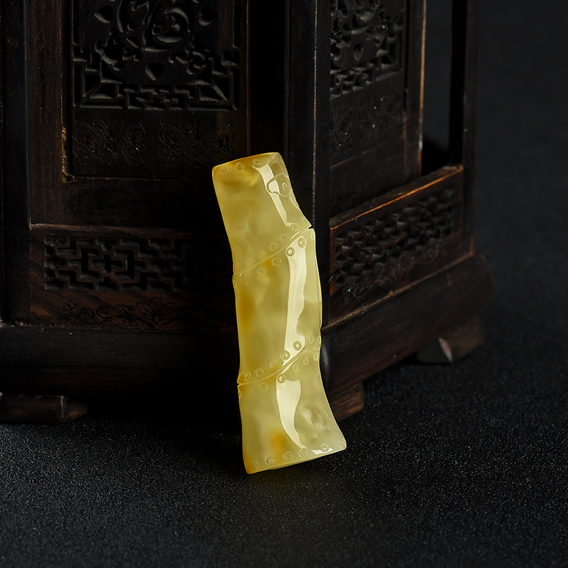 波罗的海天然金绞蜜节节高吊坠-红掌柜