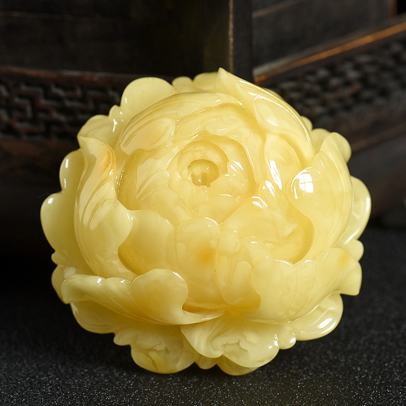 柠檬黄蜜蜡吊坠-红掌柜