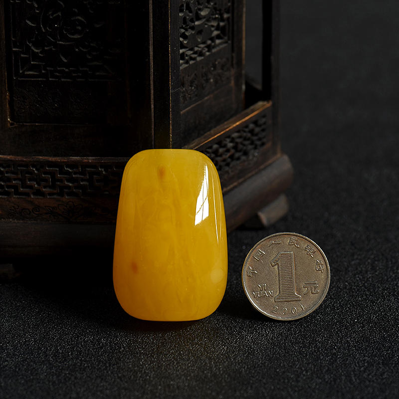 波罗的海鸡油黄蜜蜡吊坠-红掌柜