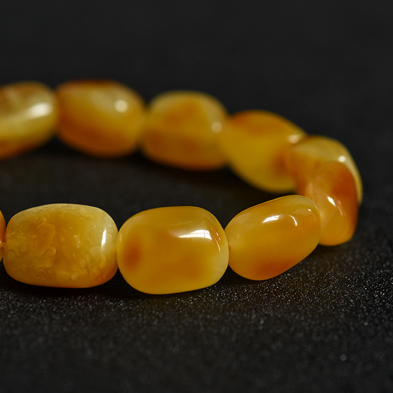 波罗的海天然蜜蜡随形手串-红掌柜