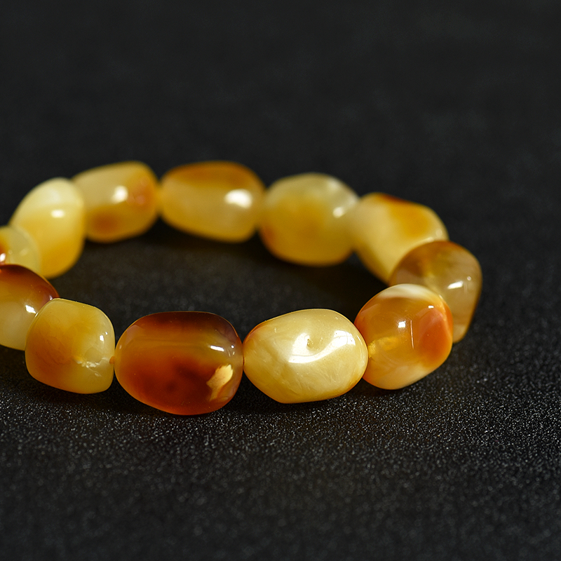 波罗的海天然蜜蜡随形手串-红掌柜