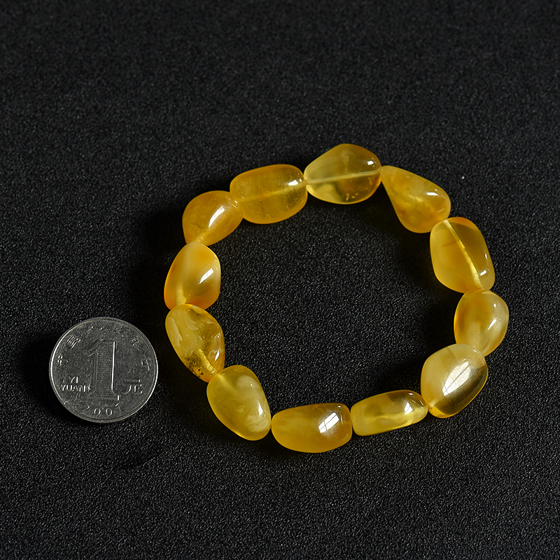 波罗的海鸡油黄蜜蜡手串-红掌柜