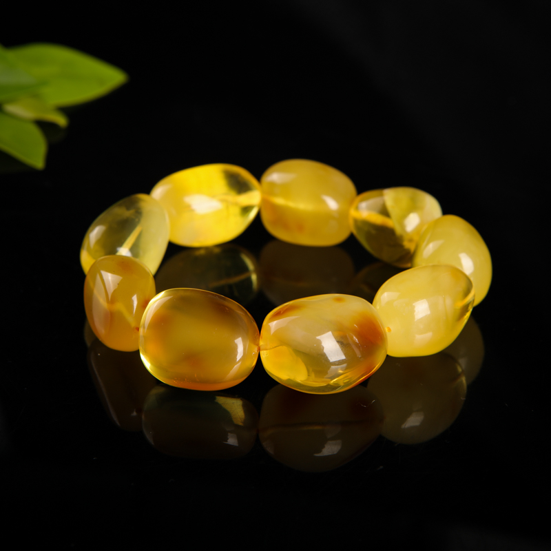 金绞蜜随形单圈手串-红掌柜