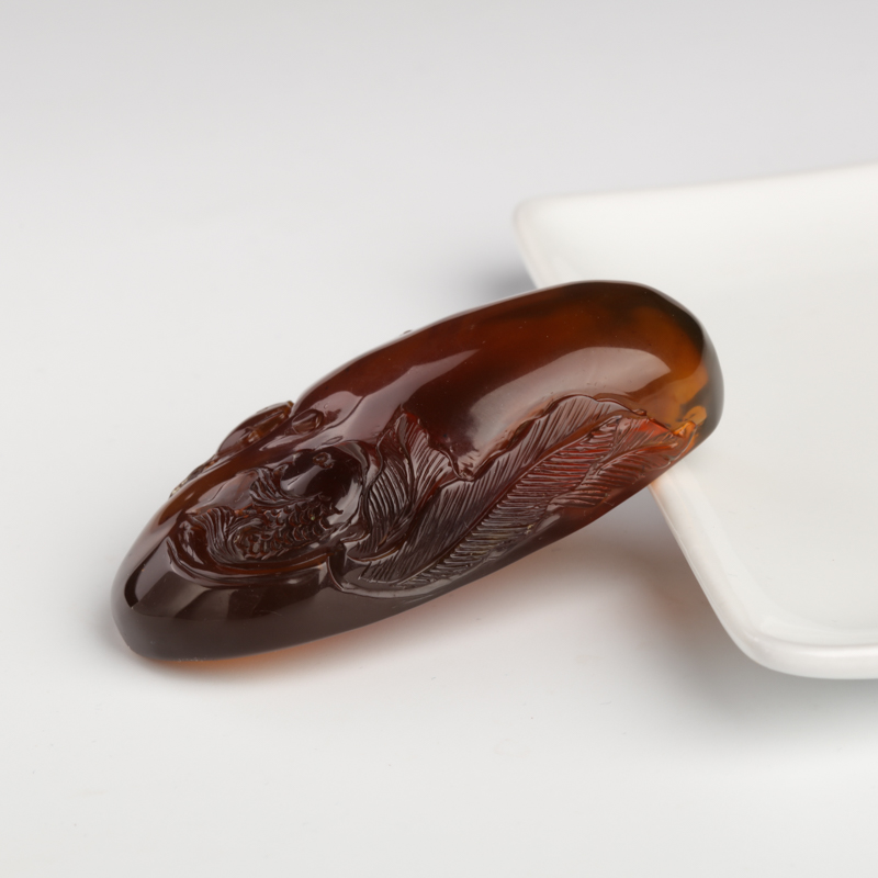 棕珀吊坠-红掌柜