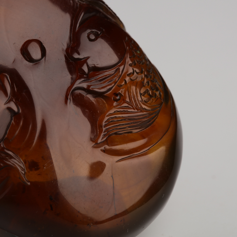 缅甸棕珀金玉满堂吊坠-红掌柜